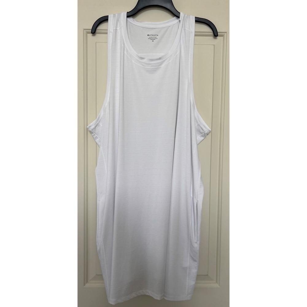Athleta White Muscle Tee